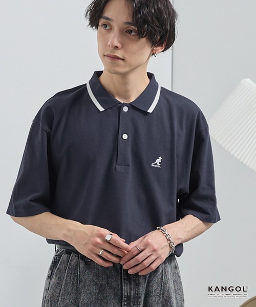 KANGOL/カンゴール 別注 ロゴワンポイント刺繍ライン オーバーサイズ