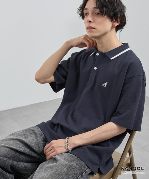 セール】KANGOL/カンゴール 別注 ロゴワンポイント刺繍ライン