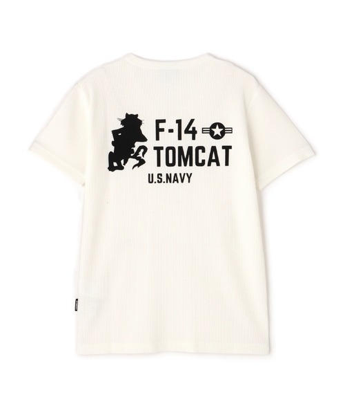 国内発送【AVIREX】ワッフル Vネック 半袖Tシャツ \"トムキャット WEB&DEPOT限定》WAFFLE VNECK T-SHIRT 