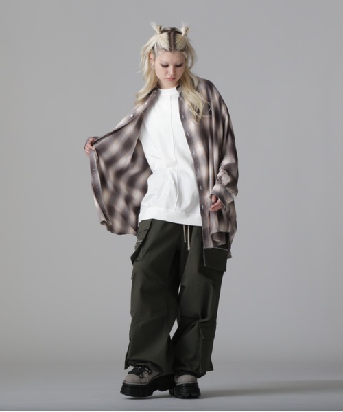 WHITELAND(ホワイトランド)の「WHITELAND/ホワイトランド/CHIFFON CHECK SHIRTS(シャツ/ブラウス・レディース・ピンク/ブルー/モスグリーン・F)」の17枚目の写真