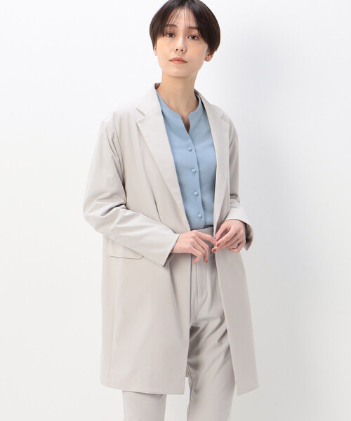 COMME CA(コムサ)の「メリルハイテンション コート(トレンチコート・レディース・ブルー・9号)」の3枚目の写真
