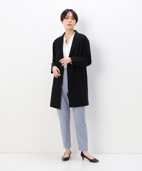 COMME CA(コムサ)の「メリルハイテンション コート(トレンチコート・レディース・ブルー・9号)」の4枚目の写真