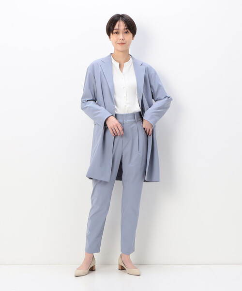 COMME CA(コムサ)の「メリルハイテンション コート(トレンチコート・レディース・ブルー・9号)」の6枚目の写真