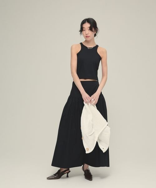 eL（エル）の「【eL】Short Seamless Cup Top/492725（タンクトップ・レディース・ホワイト/ブラウン/ブラック・FREE）」の12枚目の写真