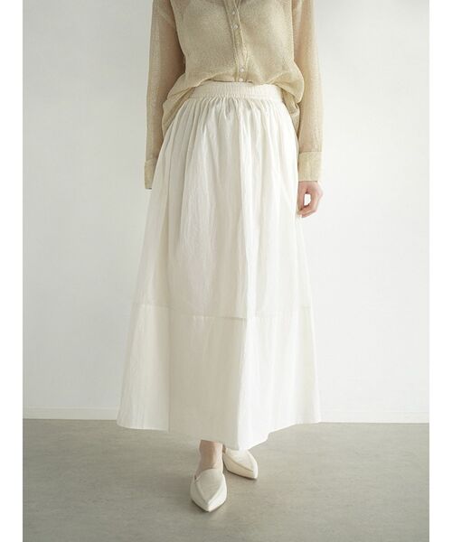 FIKA.(フィーカ)の「Cotton gathered skirt(スカート・レディース・アイボリー/ブラック・MEDIUM)」の13枚目の写真