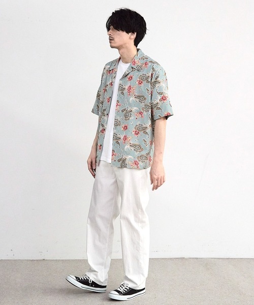 RATTLE TRAP(ラトルトラップ)の「ペイズリープリンオープンカラー半袖シャツ(シャツ/ブラウス・メンズ・ネイビー/サックスブルー・M/L)」の17枚目の写真