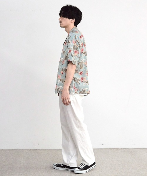 RATTLE TRAP(ラトルトラップ)の「ペイズリープリンオープンカラー半袖シャツ(シャツ/ブラウス・メンズ・ネイビー/サックスブルー・M/L)」の18枚目の写真