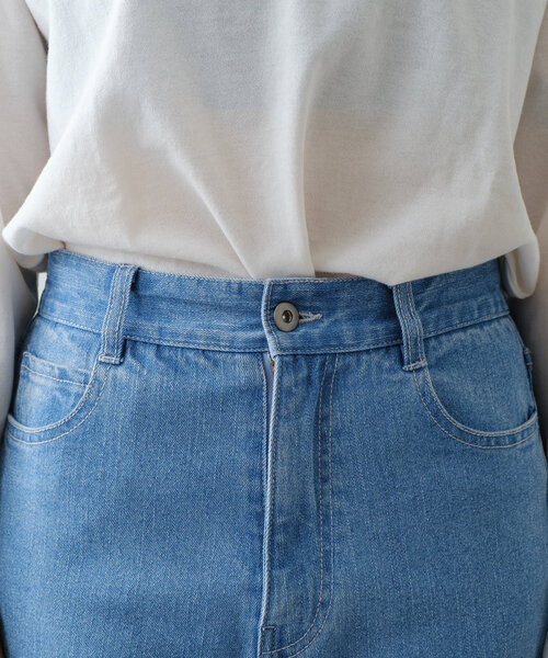 HELLO.SANFRANCISCO（ハローサンフランシスコ）の「【HELLO.SANFRANCISCO】裾フリルフレアデニム（デニムパンツ・レディース・サックスブルー・SMALL/MEDIUM/X-SMALL）」の16枚目の写真
