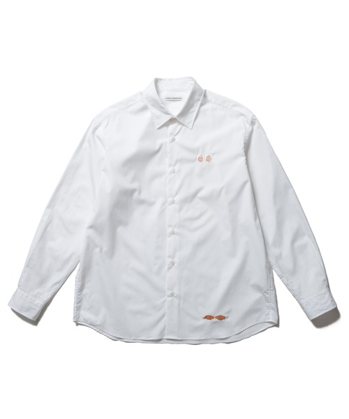 uniform experiment(ユニフォームエクスペリメント)の「TAKURO TAMAYAMA: SLIP OFF L/S SHIRT(シャツ/ブラウス・メンズ・ホワイト/ブラウン・1/2/4/3)」の2枚目の写真