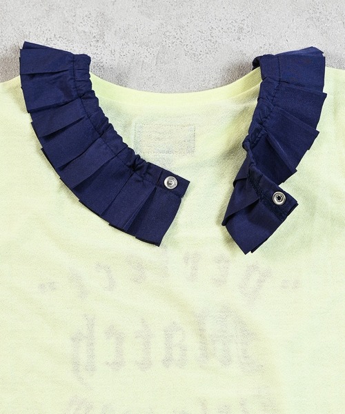 MARKEY'S（マーキーズ）の「梨地プリーツカラータンクトップ（タンクトップ・キッズ・オフホワイト/イエロー/チャコール・90/100/110/120/130/140/150）」の13枚目の写真