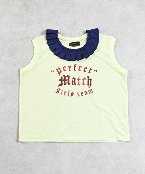 MARKEY'S（マーキーズ）の「梨地プリーツカラータンクトップ（タンクトップ・キッズ・オフホワイト/イエロー/チャコール・90/100/110/120/130/140/150）」の16枚目の写真
