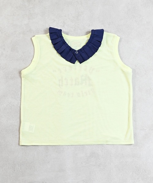 MARKEY'S（マーキーズ）の「梨地プリーツカラータンクトップ（タンクトップ・キッズ・オフホワイト/イエロー/チャコール・90/100/110/120/130/140/150）」の17枚目の写真