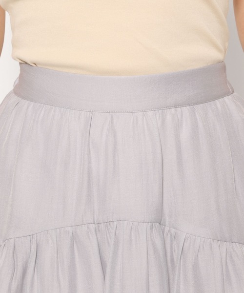 mysty woman（ミスティウーマン）の「アシメランダムギャザースカート 497382（スカート・レディース・アイボリー/ブラック/ブルー系その他・FREE）」の13枚目の写真