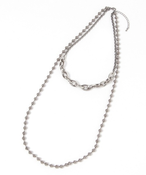 PAGEBOY(ページボーイ)の「ボールチェーン2レンネックレス(ネックレス・レディース・グレイッシュベージュ/ブラック・FREE)」の10枚目の写真