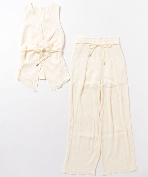 SUWDEE(スーディー)の「sleeveless tops pants set up(セットアップ・レディース・アイボリー/ブラック・FREE)」の19枚目の写真