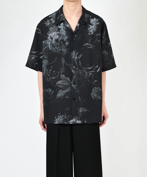 LAD MUSICIAN（ラッドミュージシャン）の「MONE HANA SHORT SLEEVE OPEN COLLAR SHIRT（シャツ/ブラウス・メンズ・グレー/ブルー/ローズ・42/44/46）」の4枚目の写真