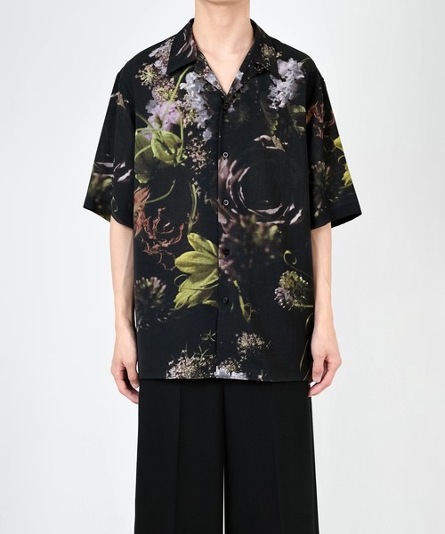 LAD MUSICIAN（ラッドミュージシャン）の「MONE HANA SHORT SLEEVE OPEN COLLAR SHIRT（シャツ/ブラウス・メンズ・グレー/ブルー/ローズ・42/44/46）」の9枚目の写真