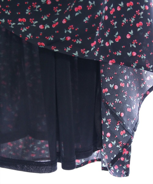 clear（クリア）の「【低身長サイズ有】肩リボン花柄キャミワンピース[大人フェミニン スタイルアップ]（ワンピース・レディース・ホワイト系その他/ブラック系その他・F/XS）」の10枚目の写真