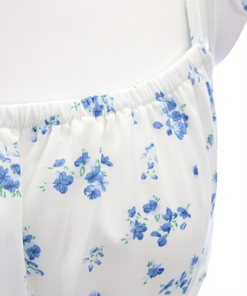 clear（クリア）の「【低身長サイズ有】肩リボン花柄キャミワンピース[大人フェミニン スタイルアップ]（ワンピース・レディース・ホワイト系その他/ブラック系その他・F/XS）」の8枚目の写真