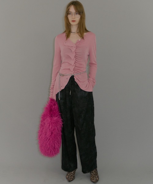 Everyday slim fit frills cardigan/エブリデイスリムフィットフリル