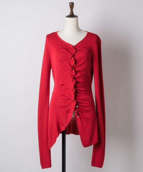 Everyday slim fit frills cardigan/エブリデイスリムフィットフリル