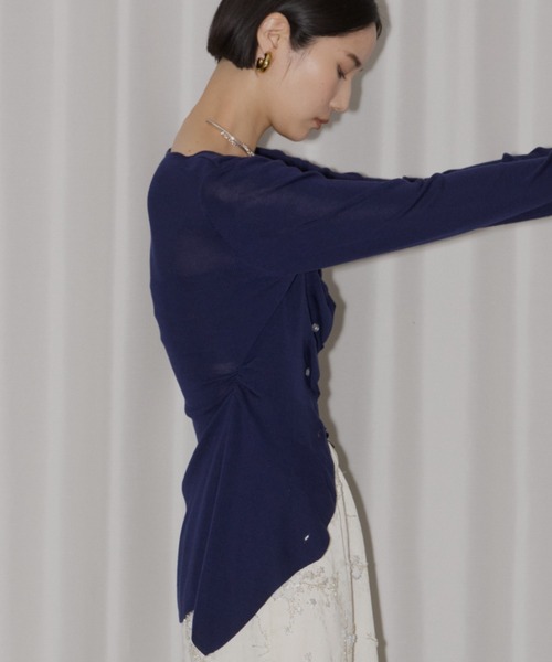 Everyday slim fit frills cardigan/エブリデイスリムフィットフリル