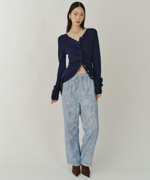 yae（ヤエ）の「Everyday slim fit frills cardigan/エブリデイスリムフィットフリルカーディガン（カーディガン/ボレロ・レディース・ピンク/ネイビー/レッド・FREE）」の7枚目の写真