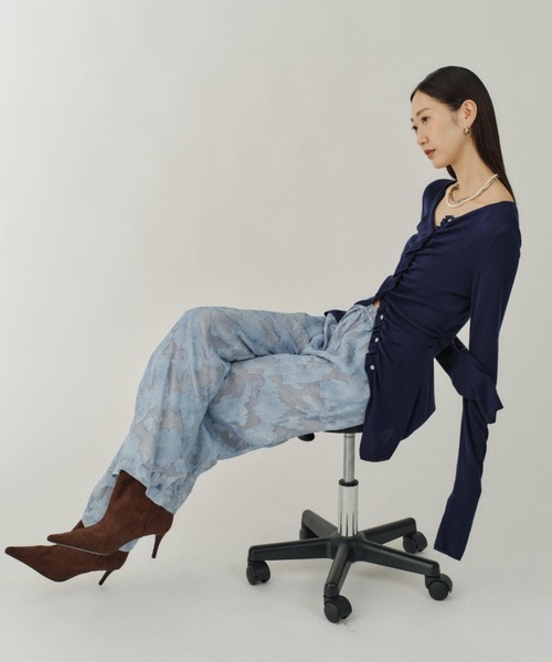 yae（ヤエ）の「Everyday slim fit frills cardigan/エブリデイスリムフィットフリルカーディガン（カーディガン/ボレロ・レディース・ピンク/ネイビー/レッド・FREE）」の10枚目の写真