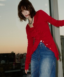 yae（ヤエ）の「Everyday slim fit frills cardigan/エブリデイスリムフィットフリルカーディガン（カーディガン/ボレロ）」