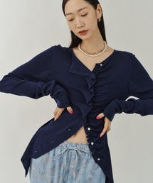 yae（ヤエ）の「Everyday slim fit frills cardigan/エブリデイスリムフィットフリルカーディガン（カーディガン/ボレロ）」