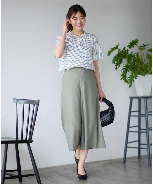 Reflect（リフレクト）の「【UVカット／マシンウォッシュ可】フレアスカーチョ（その他パンツ・レディース・ブラック/オリーブ/ベージュ・09/11/05/07/13/15 /17）」の4枚目の写真