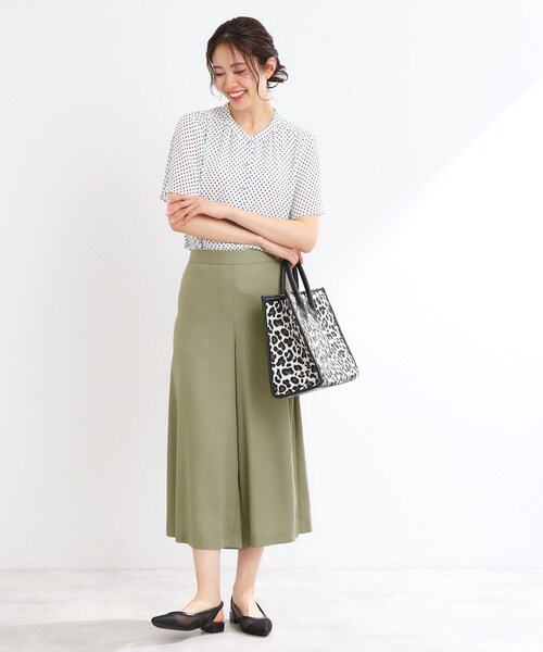 Reflect（リフレクト）の「【UVカット／マシンウォッシュ可】フレアスカーチョ（その他パンツ・レディース・ブラック/オリーブ/ベージュ・09/11/05/07/13/15 /17）」の12枚目の写真