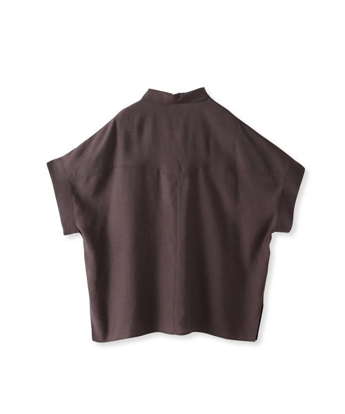 MAYSON GREY / メイソングレイ ラフィーネクロスハーフジップブラウス≪手洗い可能 / セットアップ対応≫ ラフィーネクロスハーフジップブラウス≪手洗い可能