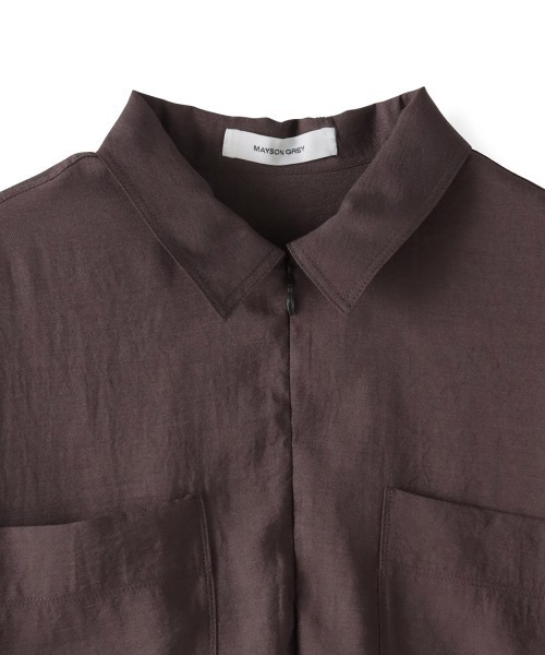 MAYSON GREY / メイソングレイ ラフィーネクロスハーフジップブラウス≪手洗い可能 / セットアップ対応≫ ラフィーネクロスハーフジップブラウス≪手洗い可能