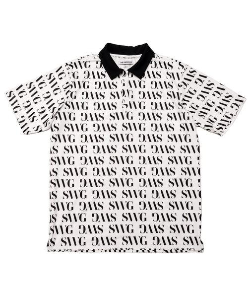 SWINGGGR(スウィンガー)の「SWINGGGR/スウィンガー/SWG PATTEN POLO(ポロシャツ・メンズ・ホワイト/ブラック・2/3/4/1)」の1枚目の写真