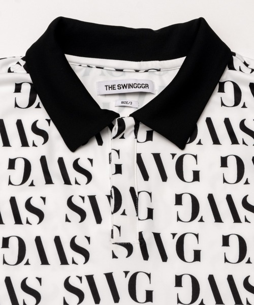 SWINGGGR(スウィンガー)の「SWINGGGR/スウィンガー/SWG PATTEN POLO(ポロシャツ・メンズ・ホワイト/ブラック・2/3/4/1)」の4枚目の写真