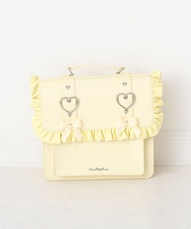イエロービジュー付きバッグ Amazon | [エスタシオン] 革 小花モチーフ2WAYバッグ