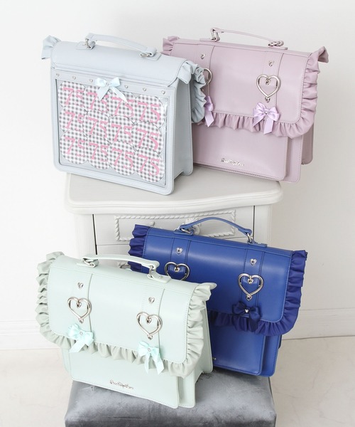 DearMyLove（ディアマイラブ）の「ときめきハートフリルショルダー痛バッグ（ショルダーバッグ・レディース・ホワイト/レッド/イエロー/オレンジ/ラベンダー/ミント/ベビーピンク/サックスブルー/ブラック/ブルー・FREE）」の14枚目の写真