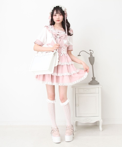 DearMyLove（ディアマイラブ）の「ときめきハートフリルショルダー痛バッグ（ショルダーバッグ・レディース・ホワイト/レッド/イエロー/オレンジ/ラベンダー/ミント/ベビーピンク/サックスブルー/ブラック/ブルー・FREE）」の16枚目の写真