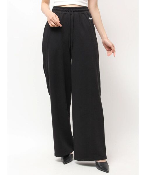 GYDA（ジェイダ）の「GG switch sideスウェットワイドパンツ（スウェットパンツ・レディース・ライトグレー/ブラック・FREE）」の3枚目の写真