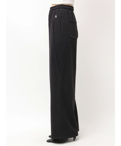 GYDA（ジェイダ）の「GG switch sideスウェットワイドパンツ（スウェットパンツ・レディース・ライトグレー/ブラック・FREE）」の5枚目の写真