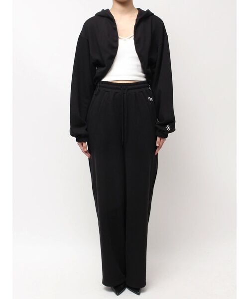 GYDA（ジェイダ）の「GG switch sideスウェットワイドパンツ（スウェットパンツ・レディース・ライトグレー/ブラック・FREE）」の12枚目の写真