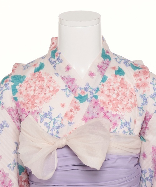 petit main（プティマイン）の「紫陽花浴衣（浴衣・キッズ・ライトピンク/ネイビー・110cm/90cm/100cm/130cm/120cm）」の15枚目の写真