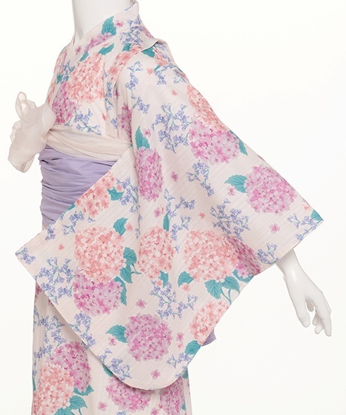 petit main（プティマイン）の「紫陽花浴衣（浴衣・キッズ・ライトピンク/ネイビー・110cm/90cm/100cm/130cm/120cm）」の16枚目の写真