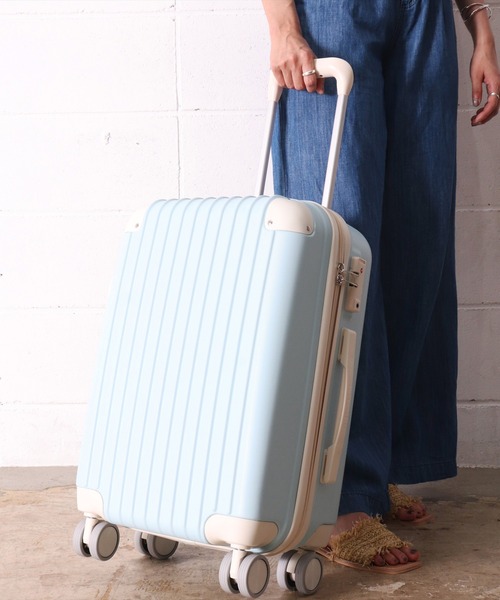 ☆美品☆ MINLUBAOLUO キャリーケース　機内持込み　35L ブルー系 モリシマ キャリーケース/S/36L/スカイブルー メンズ kj803-s