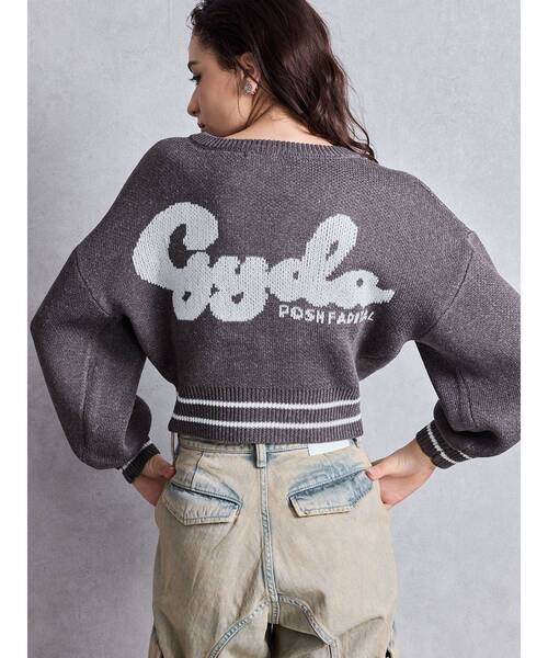 GYDA(ジェイダ)の「GD LINEサマーニットカーディガン(カーディガン/ボレロ・レディース・オフホワイト/ライトグレー/チャコールグレー・FREE)」の8枚目の写真