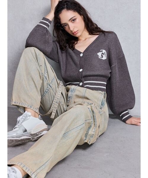 GYDA(ジェイダ)の「GD LINEサマーニットカーディガン(カーディガン/ボレロ・レディース・オフホワイト/ライトグレー/チャコールグレー・FREE)」の11枚目の写真