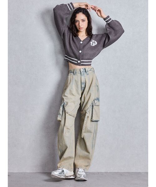 GYDA(ジェイダ)の「GD LINEサマーニットカーディガン(カーディガン/ボレロ・レディース・オフホワイト/ライトグレー/チャコールグレー・FREE)」の12枚目の写真