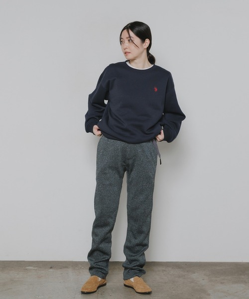 Gramicci（グラミチ）の「Gramicci/グラミチ BONDING KNIT FLEECE NN-PANT CROPPED マイクロフリース テーパード ナローパンツ（スウェットパンツ・メンズ・ヘザーグレー/オートミール/オリーブ/ヘザーチャコール/ブラック/チャコール・XXL/XL/M/S/L）」の4枚目の写真