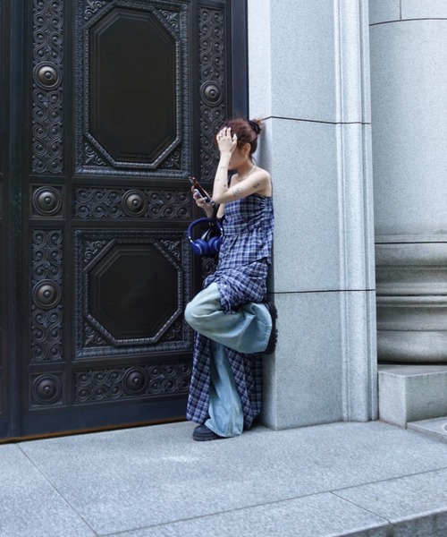 TEEN BOOP（ティーンブープ）の「チェックギャザーキャミ（シャツ/ブラウス・レディース・ネイビー/レッド・FREE）」の10枚目の写真